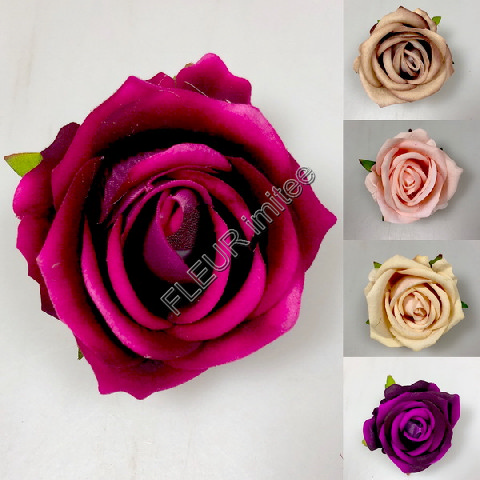 Květ růže samet 7cm 12/864