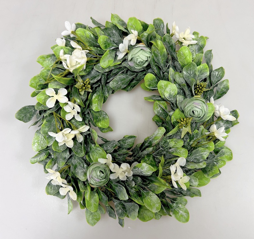 Věnec buxus 33cm zel.bobulky