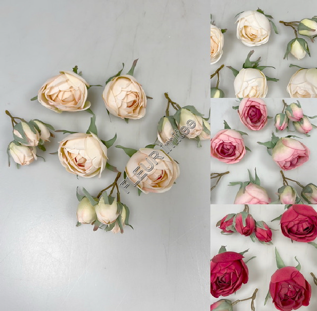 Květy růže 7cm   sada7ks /