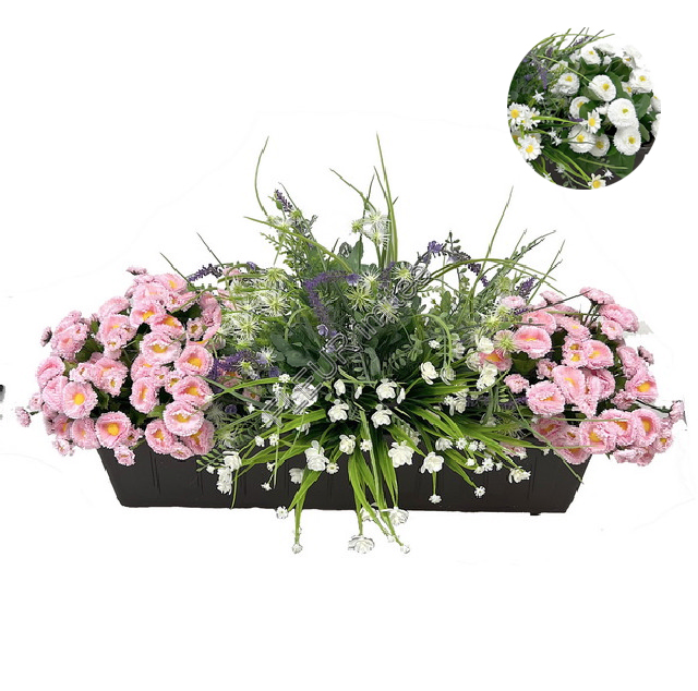 Truhlík sedmikráska s levandulí 60x35cm