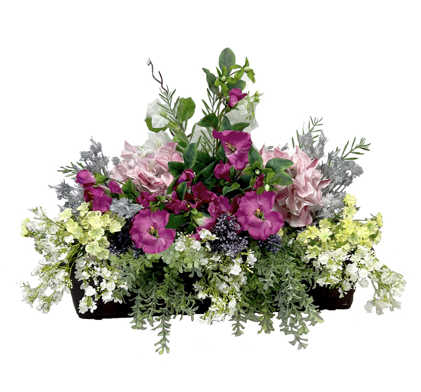 Truhlík  květy míx  60x35cm