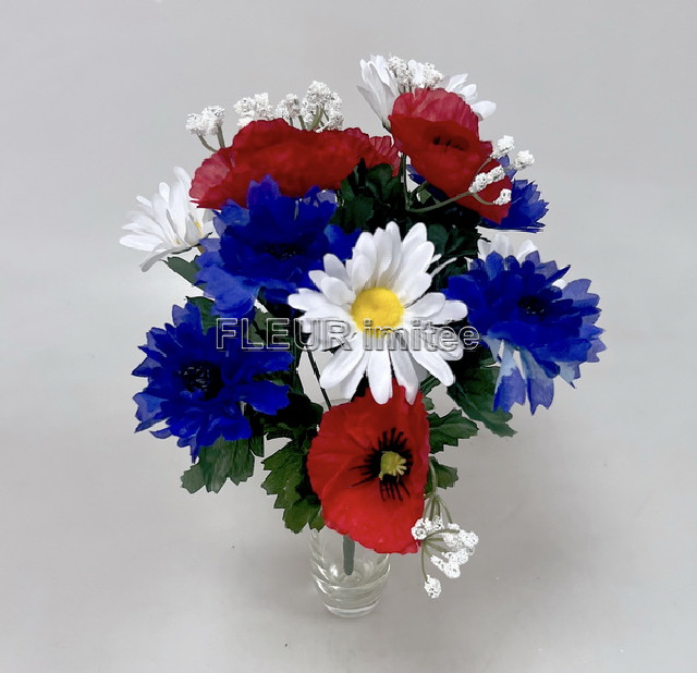 Kytice mák, chrpa, kopr.32cm 12/144