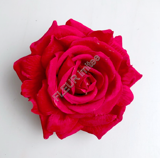 Květ růže ZAM samet 8cm 12/480